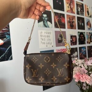 Louis Vuitton brown mini pochette